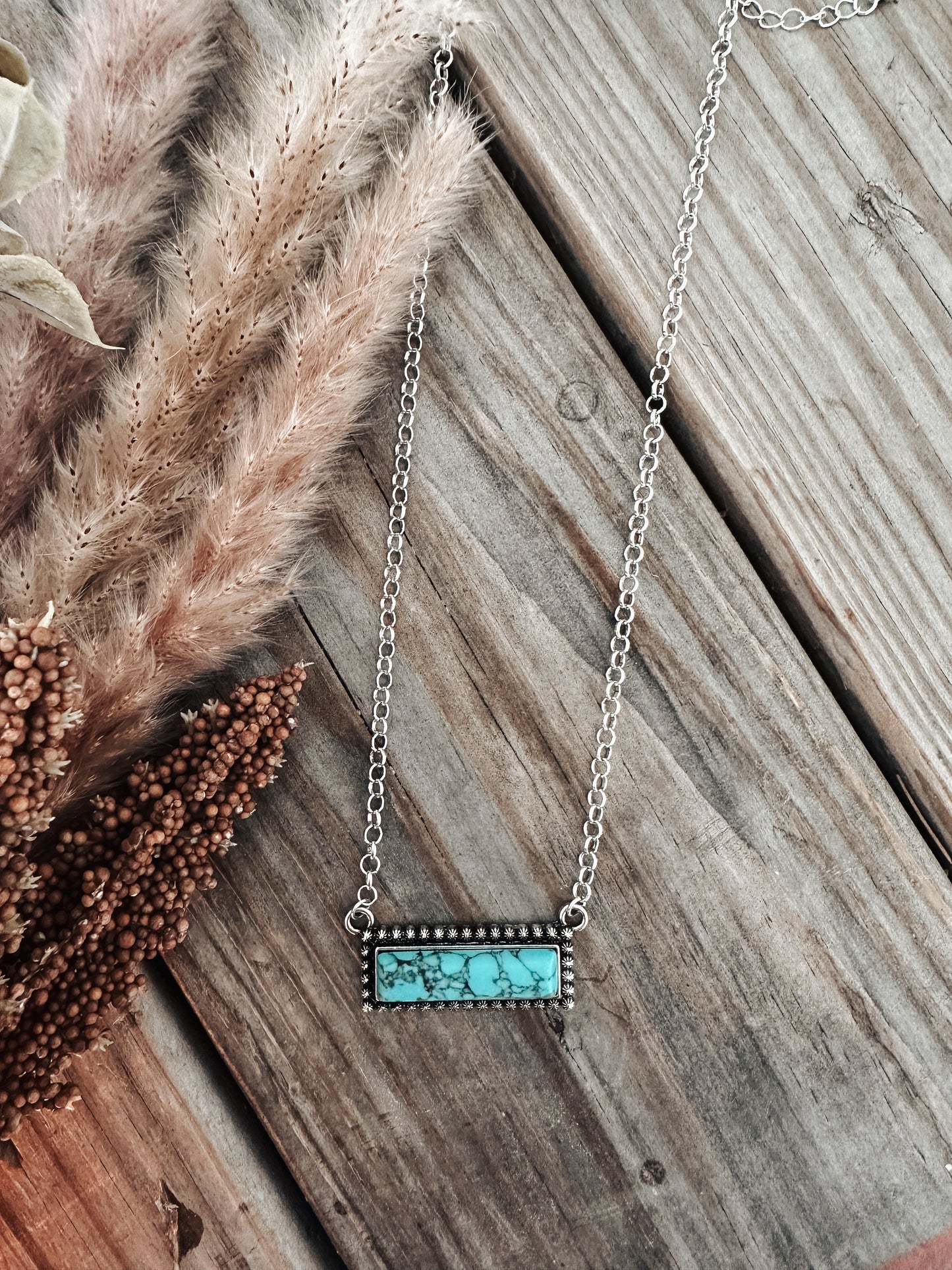 TURQUOISE BAR NECKLACE