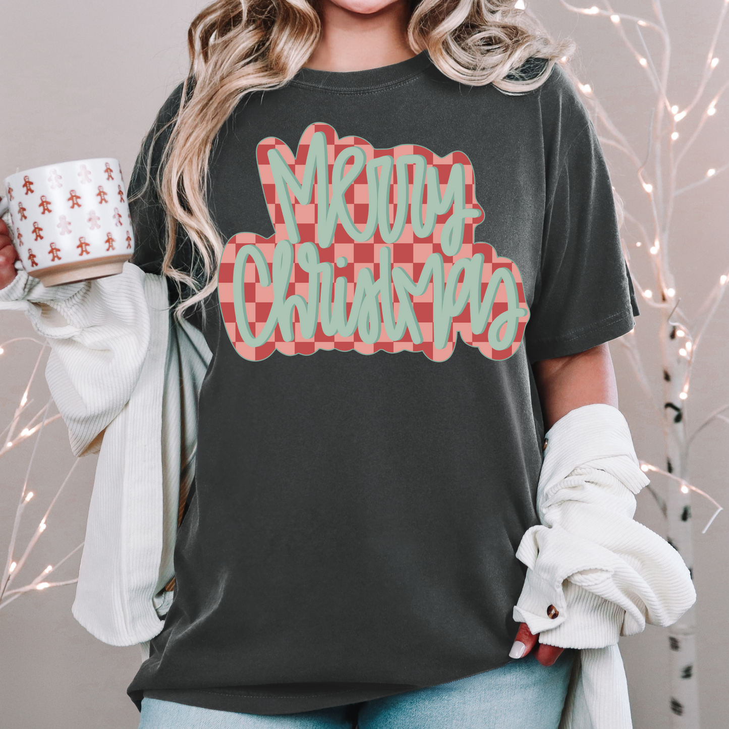 SAGE CHECKER MERRY CHRISTMAS SHIRT OR SWEATSHIRT