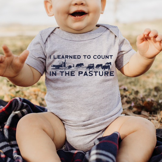 INFANT- LEARNED TO COUNT BODY SUIT OR BUBBLE ROMPER