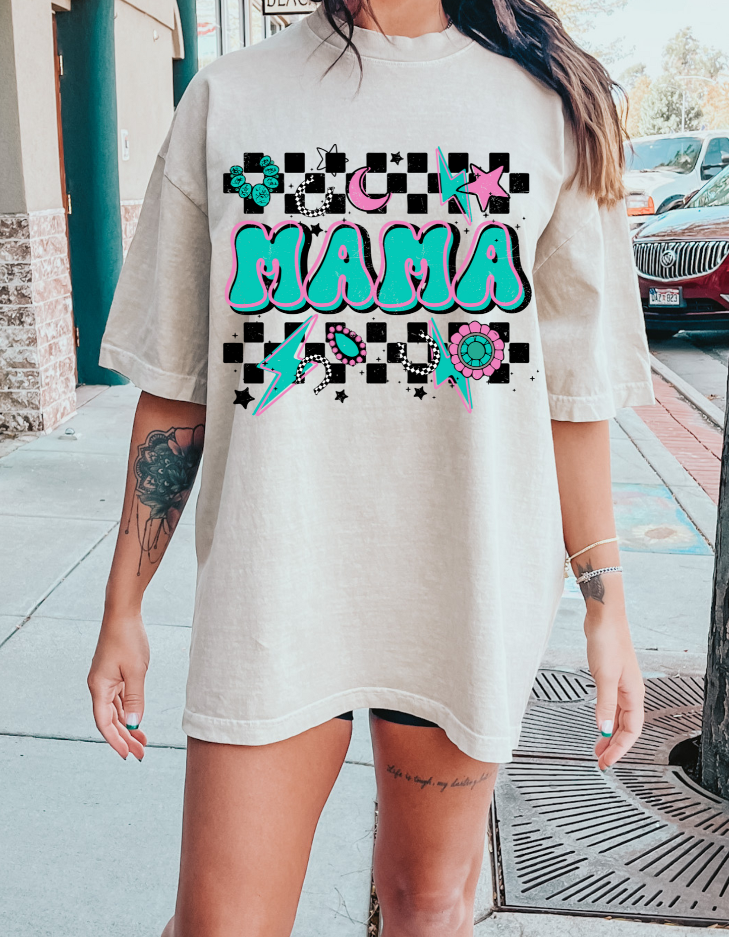 WESTERN CHECKER MAMA SHIRT OR SWEATSHIRT