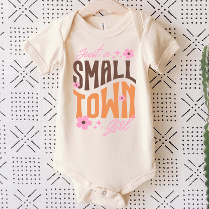 INFANT- SMALL TOWN GIRL BODY SUIT OR BUBBLE ROMPER