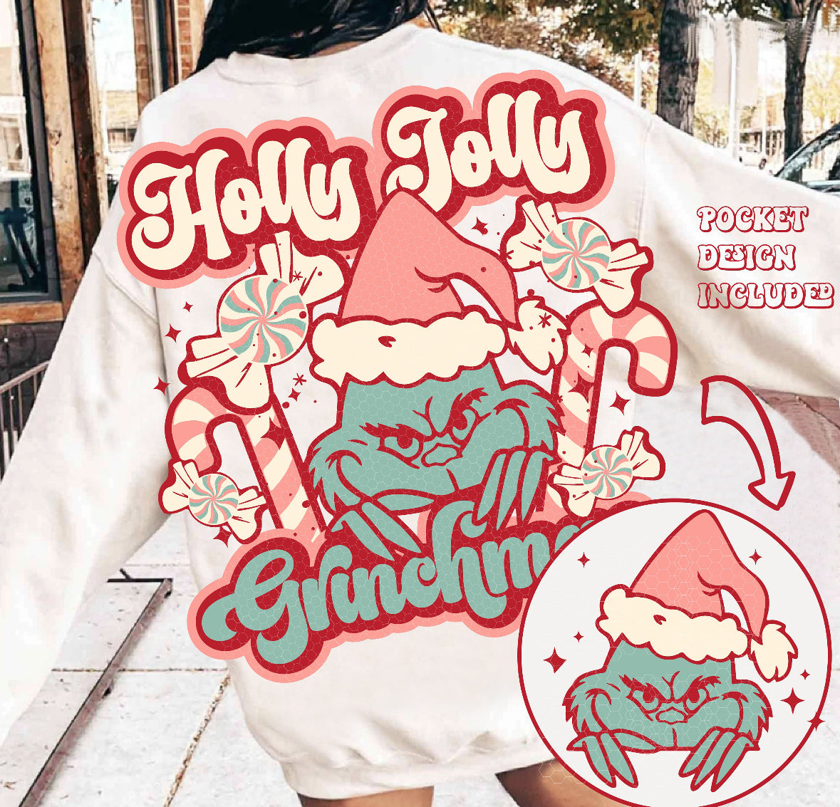 HOLLY JOLLY GRINCHMAS SHIRT OR SWEATSHIRT