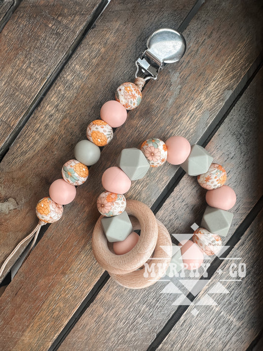 ZINNIA GARDEN TEETHING SET