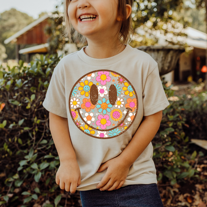 TODDLER - FLORAL SMILEY SHIRT