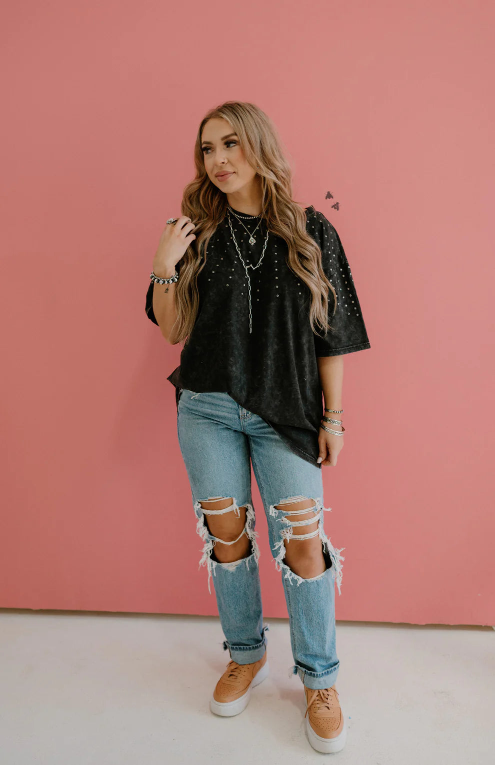 THE GROUPIE TOP - BLACK WASH