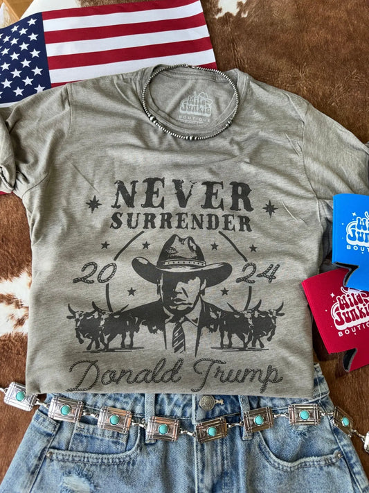 TRUMP NEVER SURRENDER SHIRT