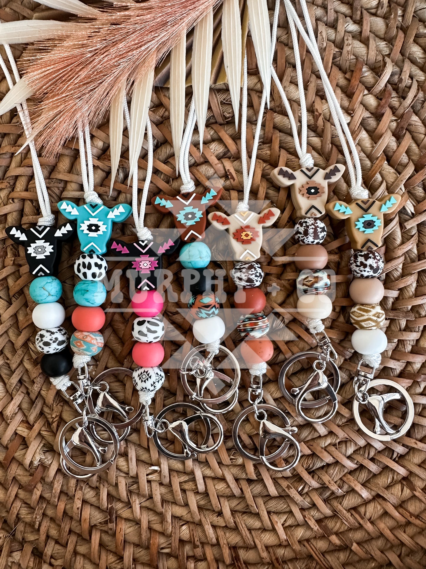 AZTEC COW LANYARD